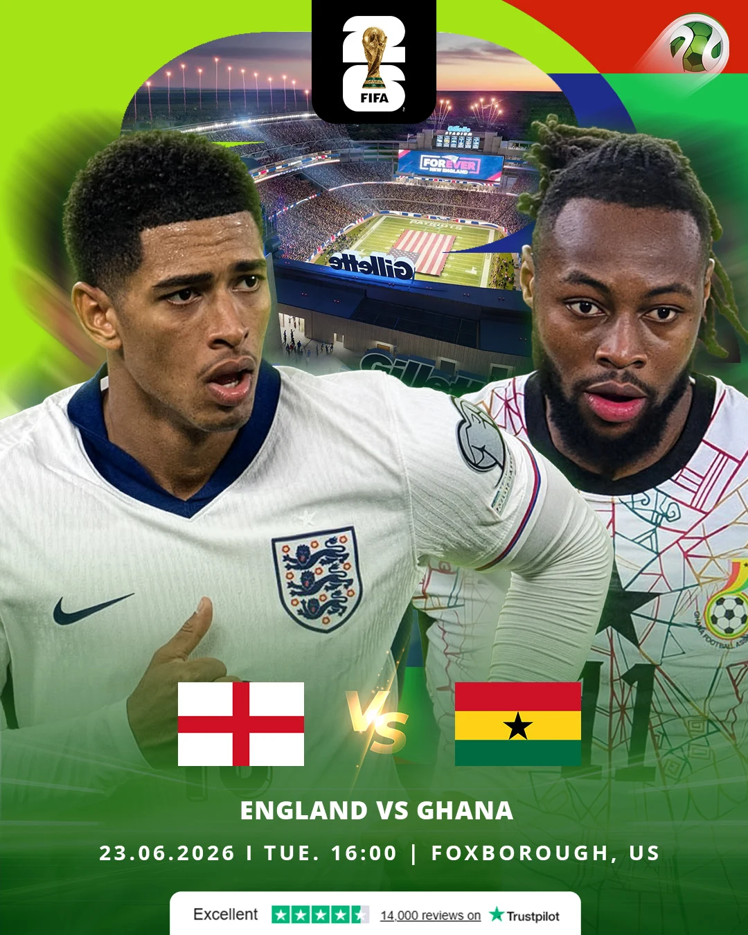 Inglaterra vs. Ghana - Partidazo en Vivo