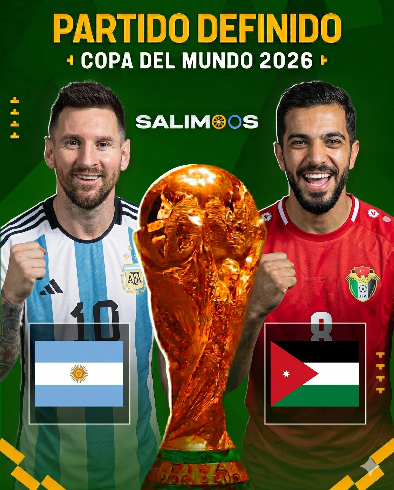 Transmisión en Vivo: Jordania vs. Argentina (Grupo J)